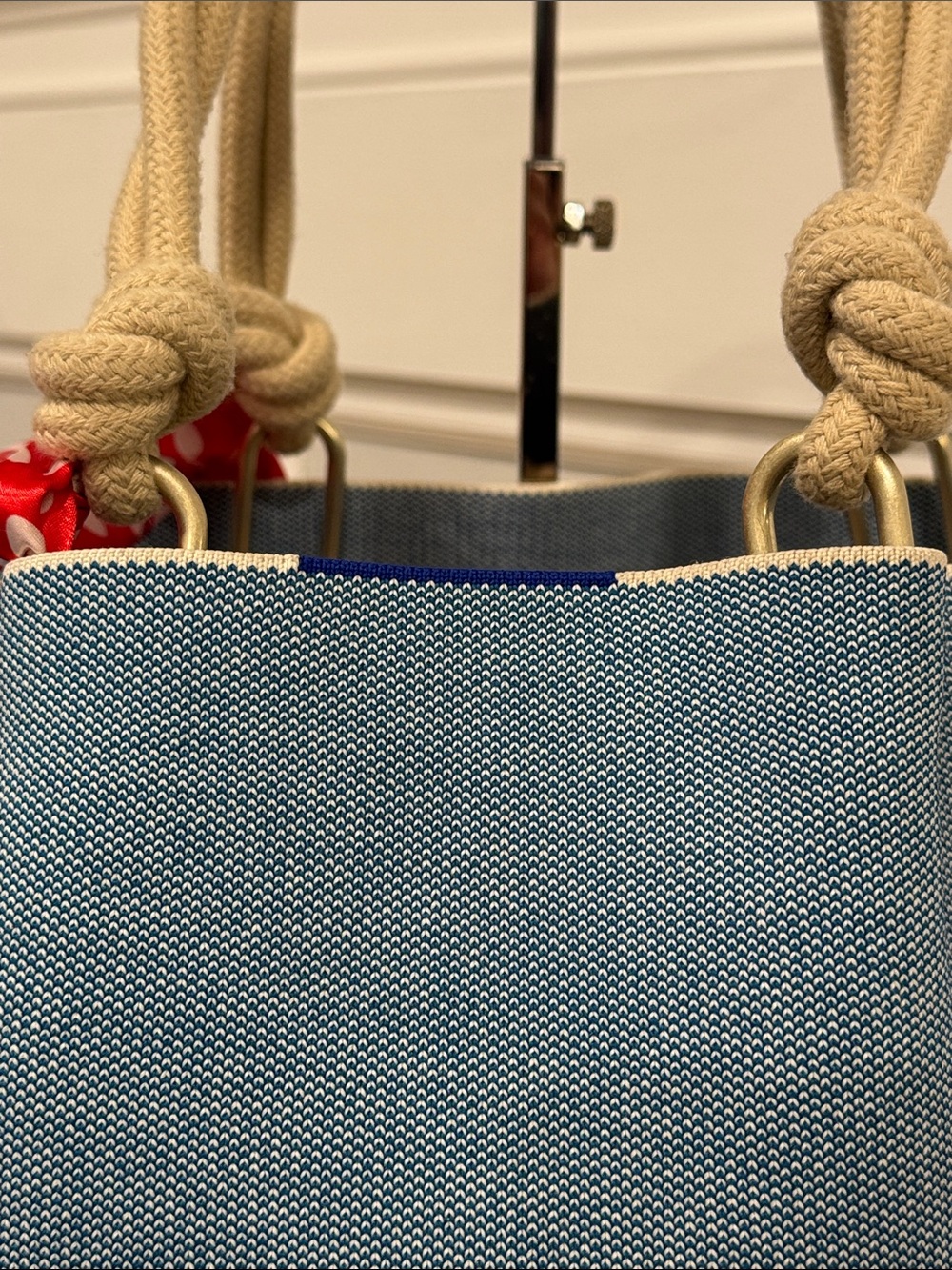 Rothy's Bag Large Indigo Blue Sky Rope Tote Knit Bag - Picture 6 of 17